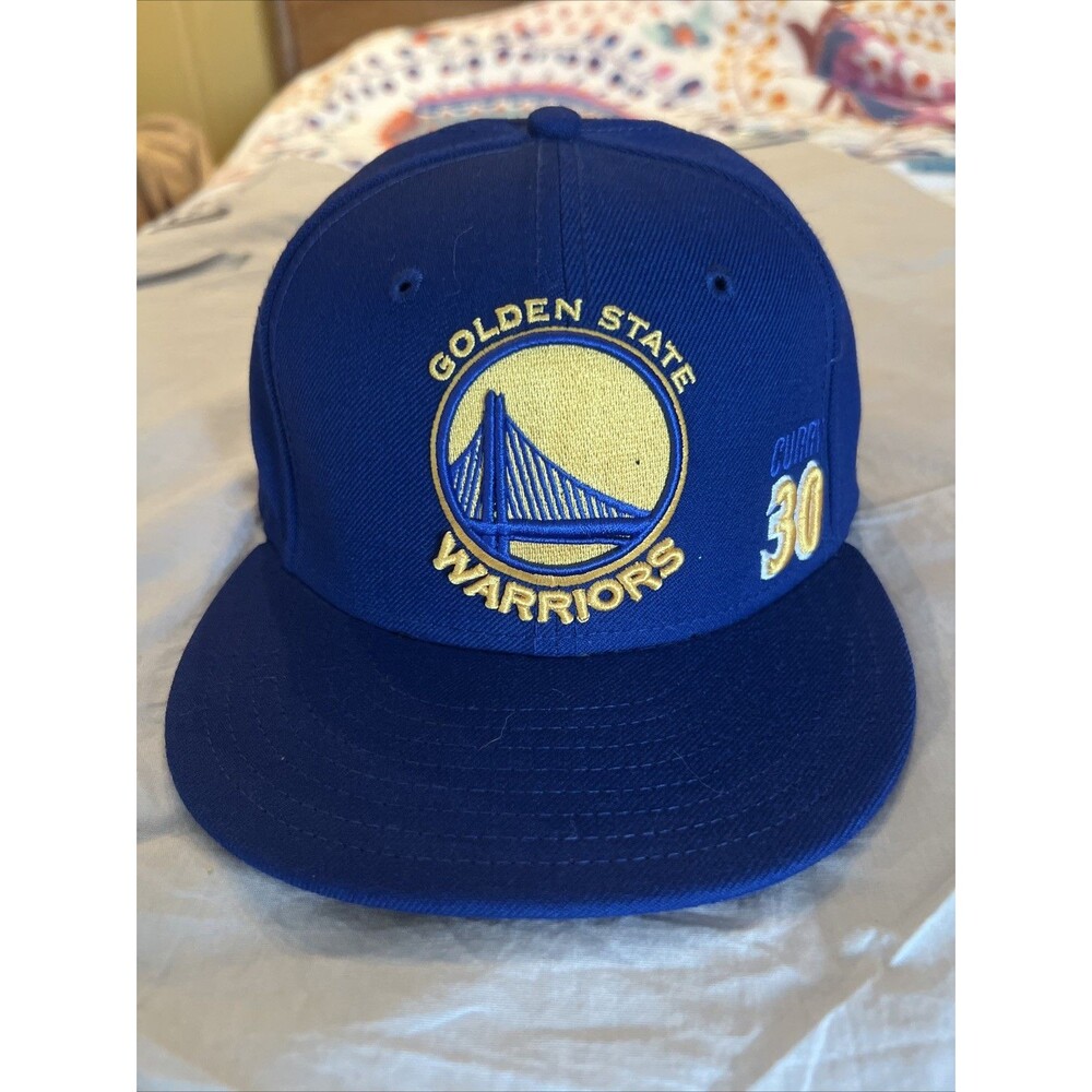 New Era Golden State Warriors Royal Blue Stephen Curry 30 Fitted Cap 7 1/4